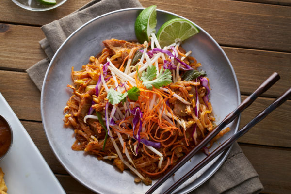 Easy Pad Thai made with Organic Tamarind Paste, a tamarind concentrate also known as a tamarind puree