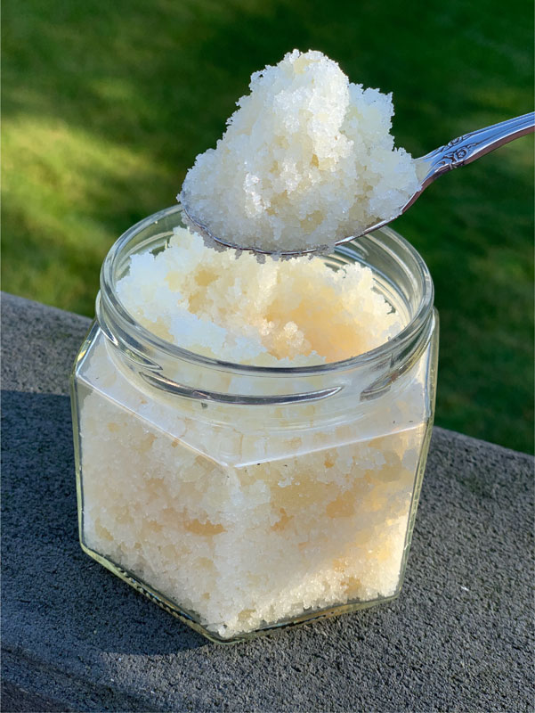 Homemade Sugar Scrub with Brown Sugar and Coconut Oil - Perry's Plate