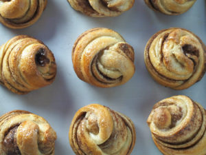 rolled pastry with cinnamon swirl
