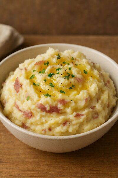 Red skinned potatoes with ghee
